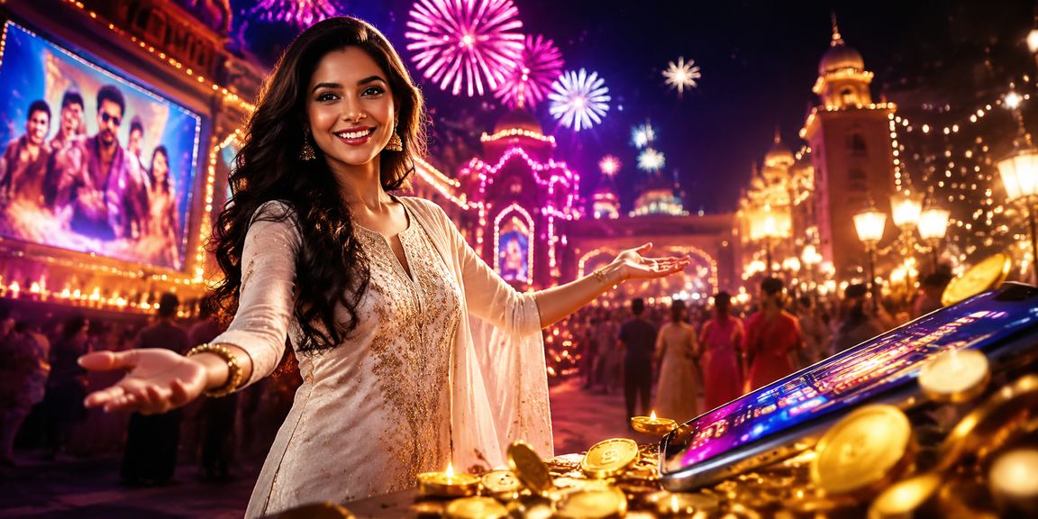 Woman betting on lottery from mobile in India