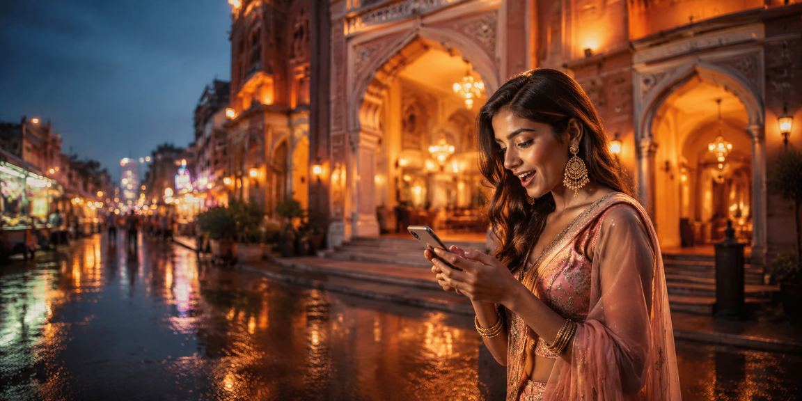 India lottery players gathered at night market celebrating wins